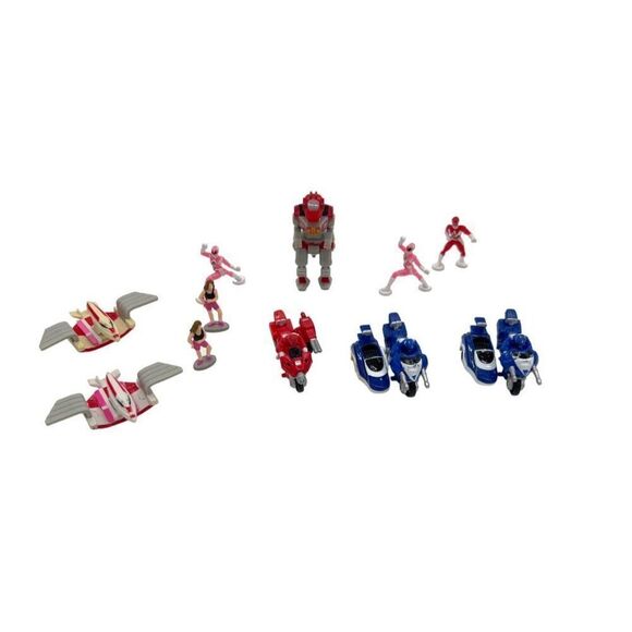 Vintage 1994 Micro Machines Mighty Morphin Power Rangers Figures Lot Of 11 - Picture 1 of 7